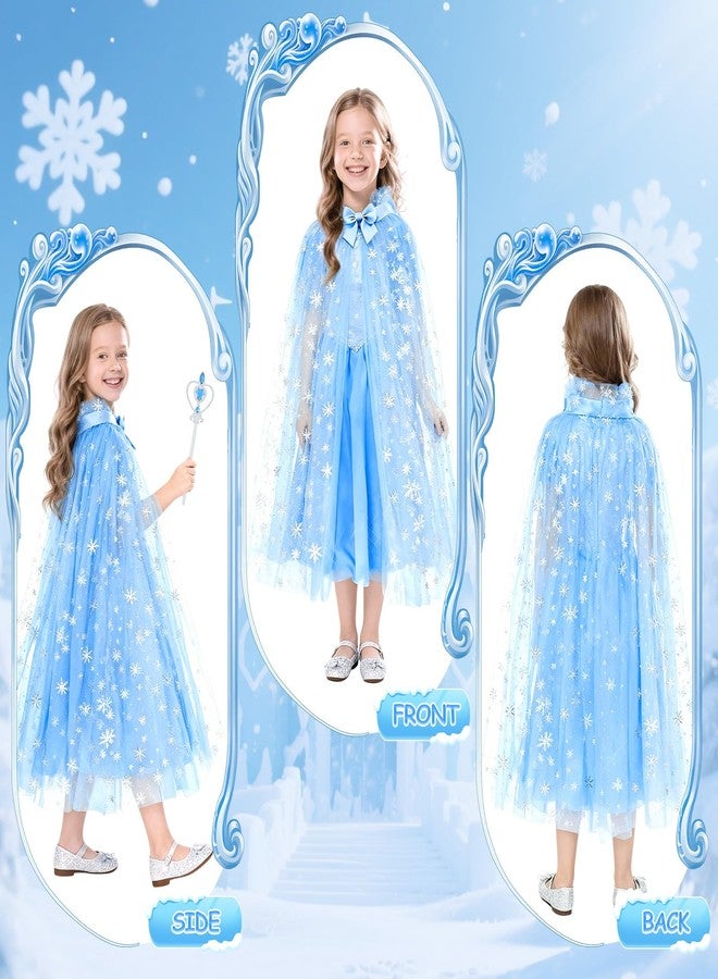 deAO Girl Dress-Up 18 Pieces Dress Up Set with Long Cape,Wand,Gloves,Kids Makeup Kit for Toddler Girl 3+ Years Old Toys Christmas Birthday Party Gift - Image 3